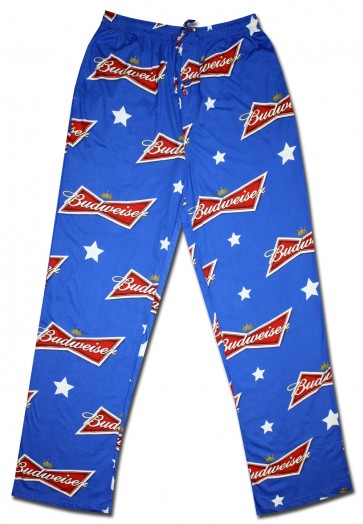 Budweiser Blue Bowtie Pajama Pants