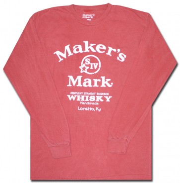 Maker's Mark Whisky Long Sleeve T-Shirt : Coral