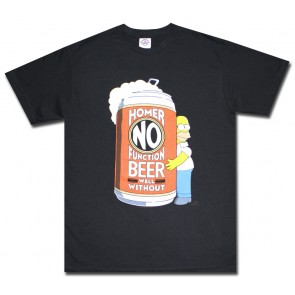 HOMER SIMPSON BOXERS /'NO FUNCTION WITHOUT BEER/'  -SIZES S M XL  ORANGE L