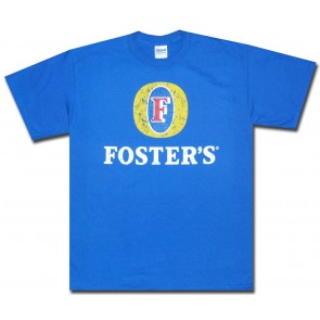 Foster's Shirt : Blue Distressed Logo T-Shirt