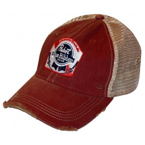 PBR Label Washed Ripped Hat